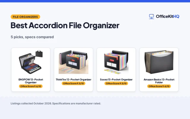 Best Accordion File Organizer (2026): 5 Picks Compared
