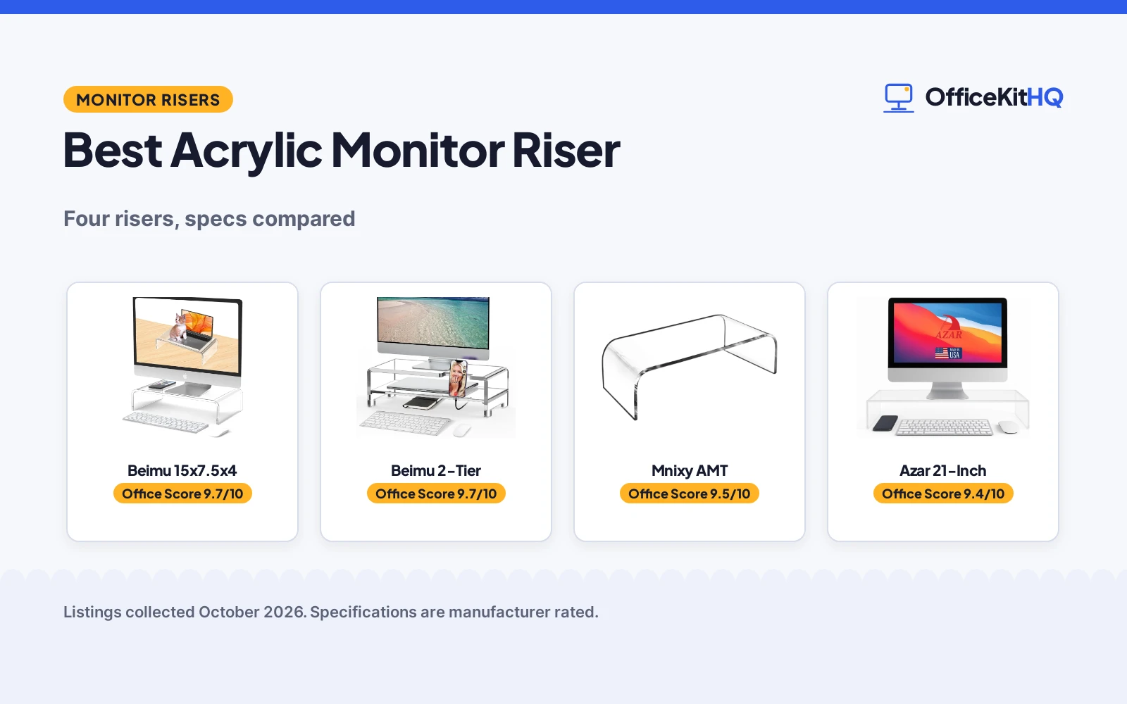 Best Acrylic Monitor Riser (2026): 4 Compared
