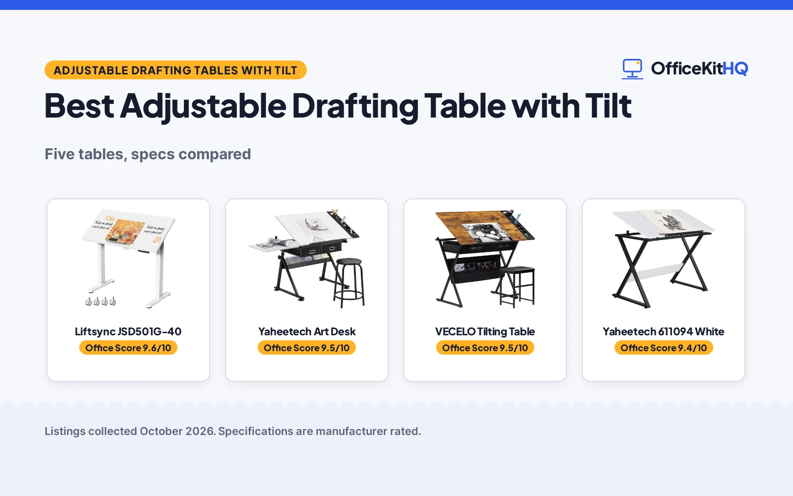 Best Adjustable Drafting Table with Tilt (2026)
