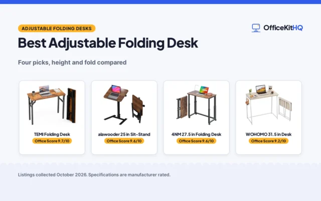 Best Adjustable Folding Desk (2026): 4 Compared