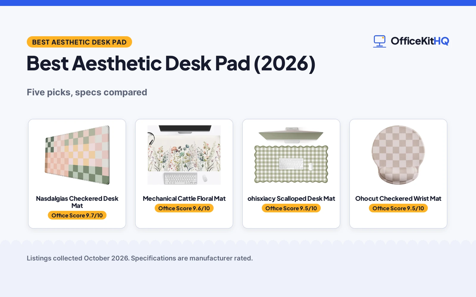 Best Aesthetic Desk Pad (2026): 5 Picks Compared
