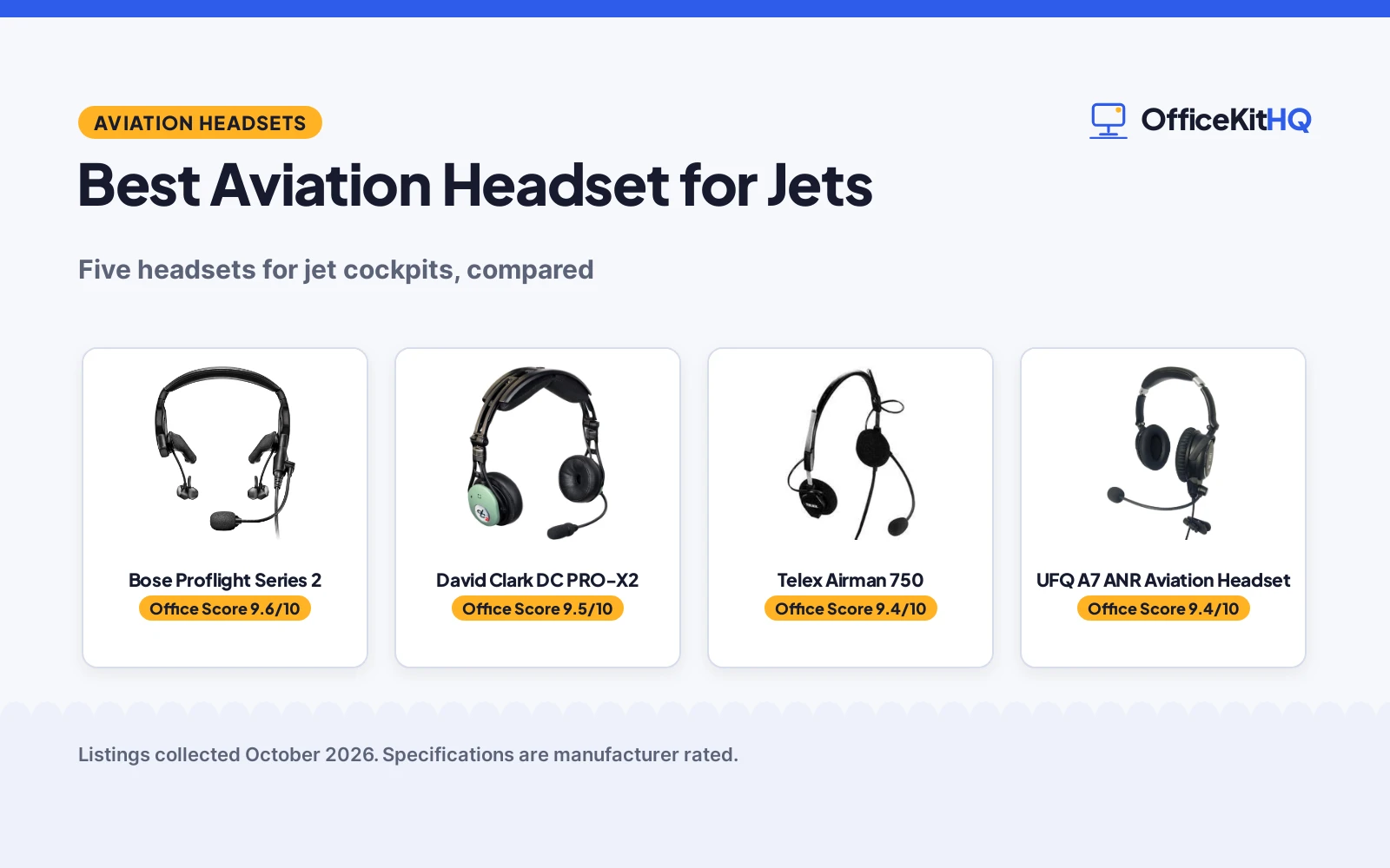 Best Aviation Headset for Jets (2026): 5 Compared