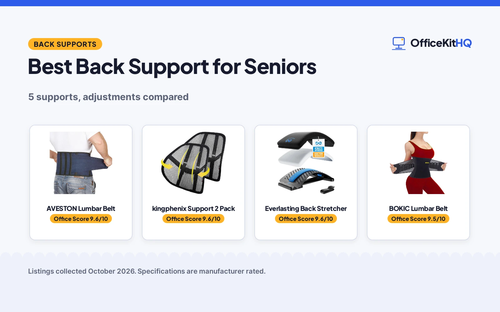 Best Back Support for Seniors (2026): 5 Supports Compared