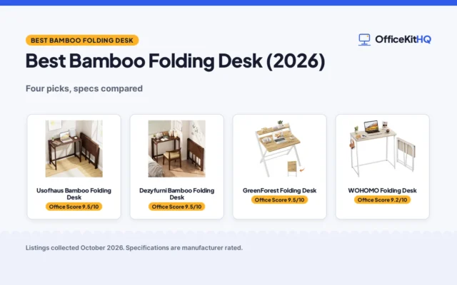 Best Bamboo Folding Desk (2026): 4 Picks Compared