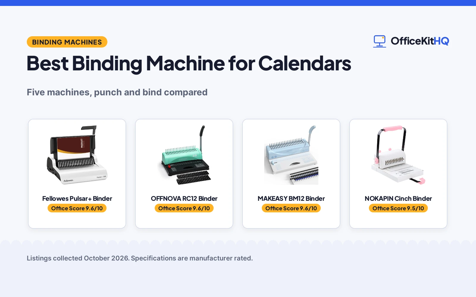 Best Binding Machine for Calendars (2026): 5 Compared