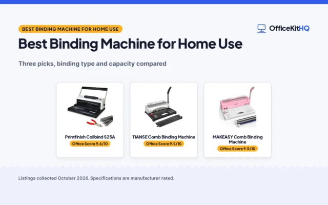 Best Binding Machine for Home Use (2026): 3 Picks Compared