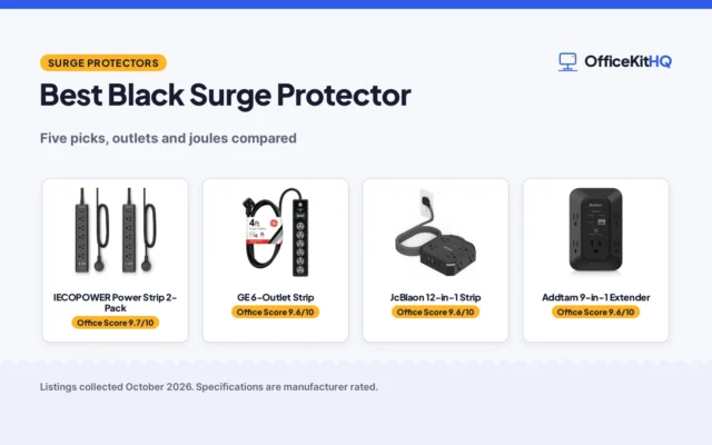 Best Black Surge Protector (2026): 5 Picks Compared
