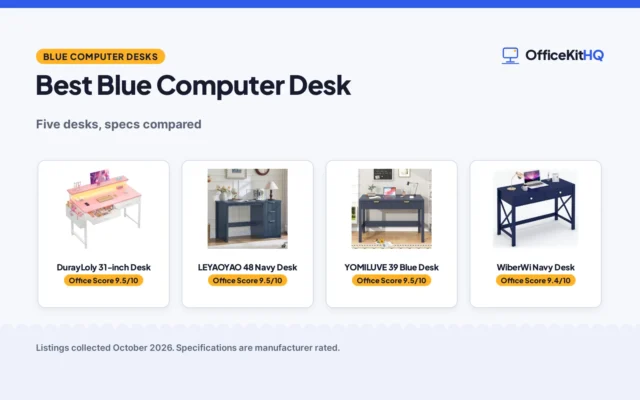 Best Blue Computer Desk (2026): 5 Desks Compared