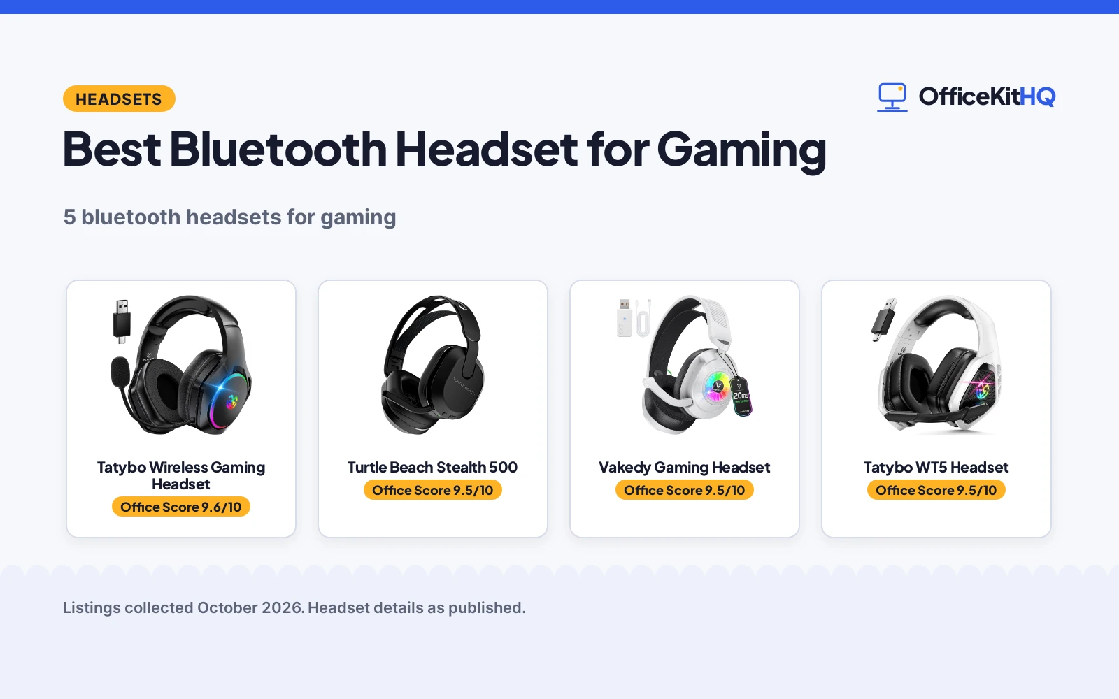Best Bluetooth Headset for Gaming (2026): 5 Compared