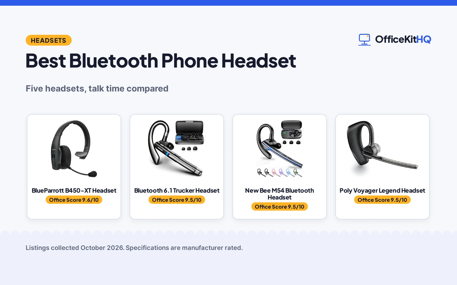 Best Bluetooth Phone Headset (2026): 5 Compared