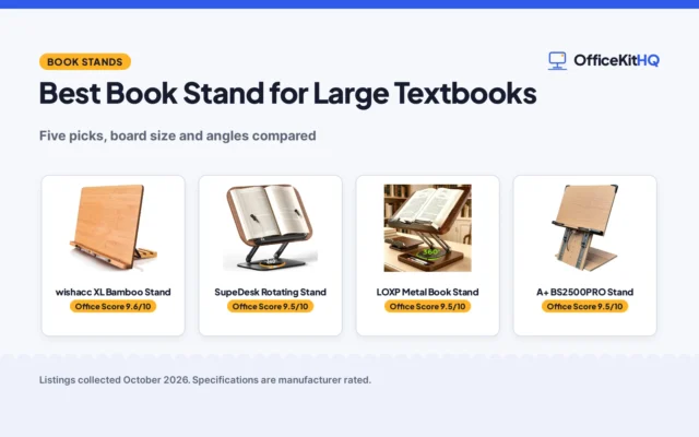 Best Book Stand for Large Textbooks (2026): 5 Compared