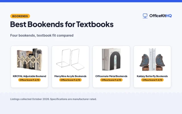 Best Bookends for Textbooks (2026): 4 Bookends Compared