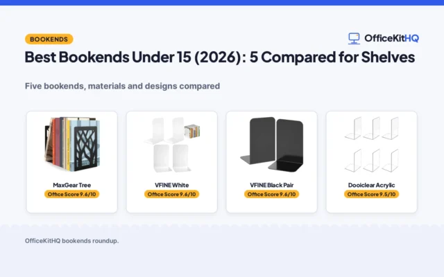 Best Bookends Under 15 (2026): 5 Compared for Shelves