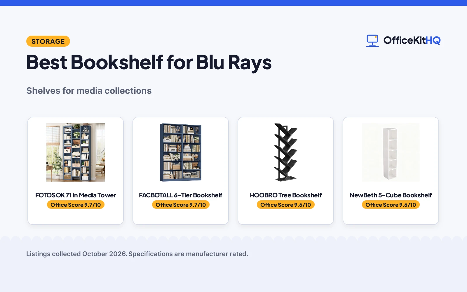 Best Bookshelf for Blu Rays: 5 Compared