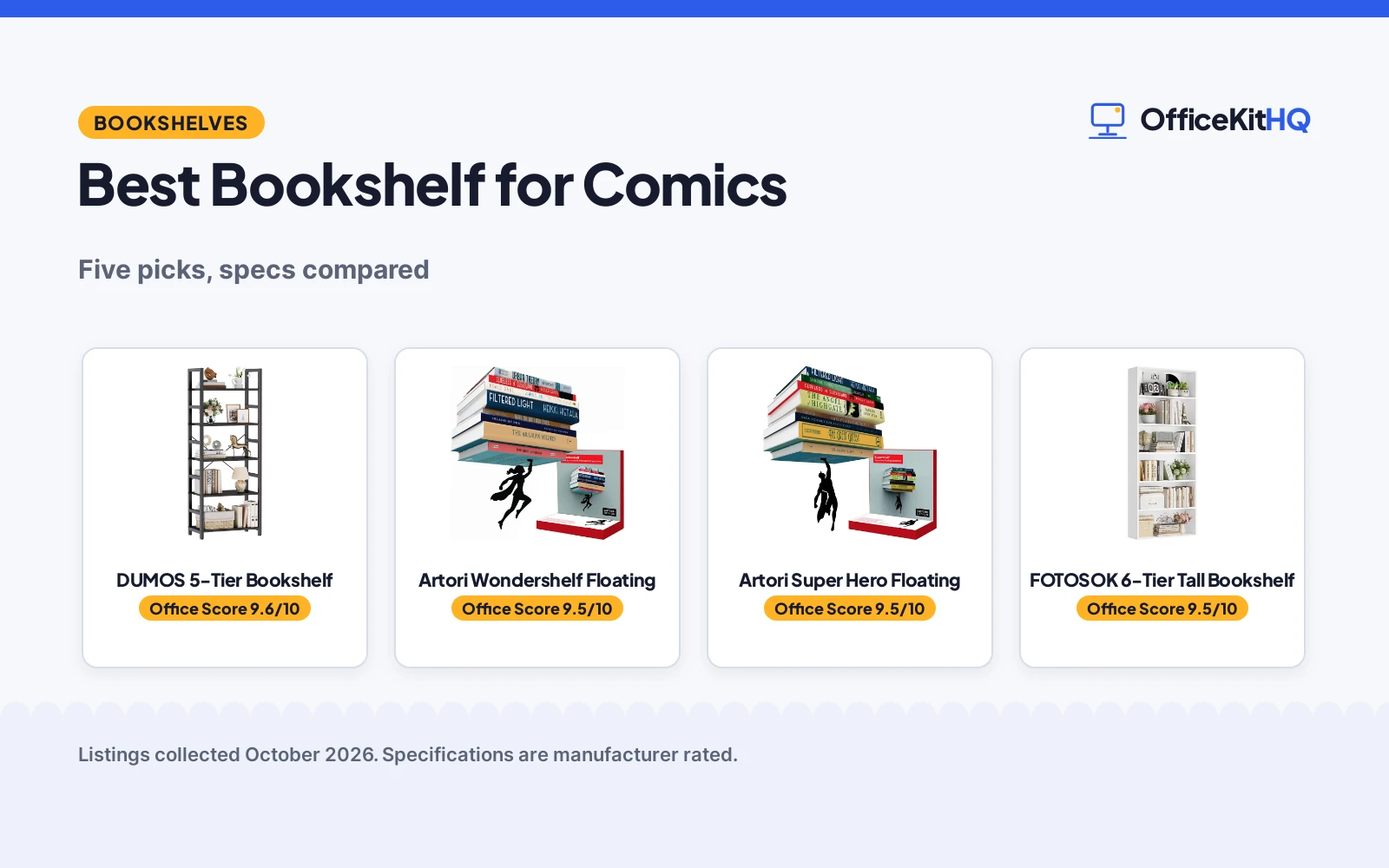Best Bookshelf for Comics (2026): 5 Picks Compared