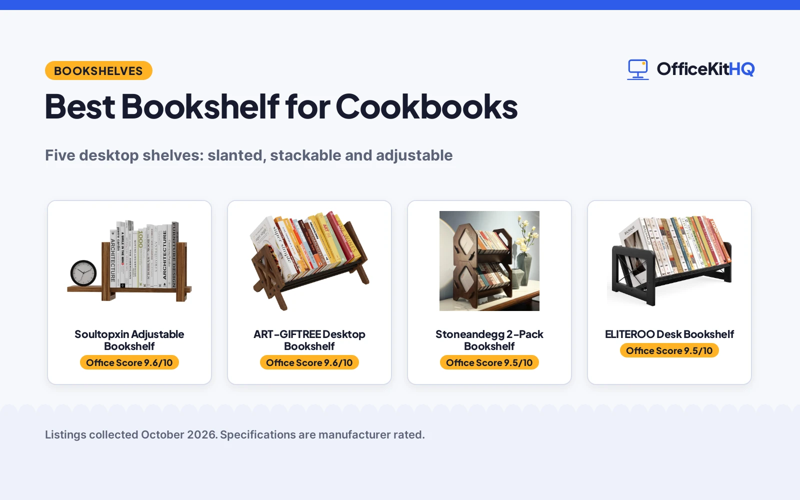 Best Bookshelf for Cookbooks: 5 Compared