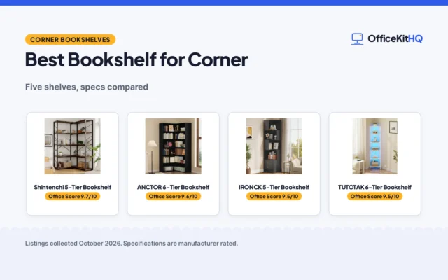 Best Bookshelf for Corner (2026): 5 Shelves Compared