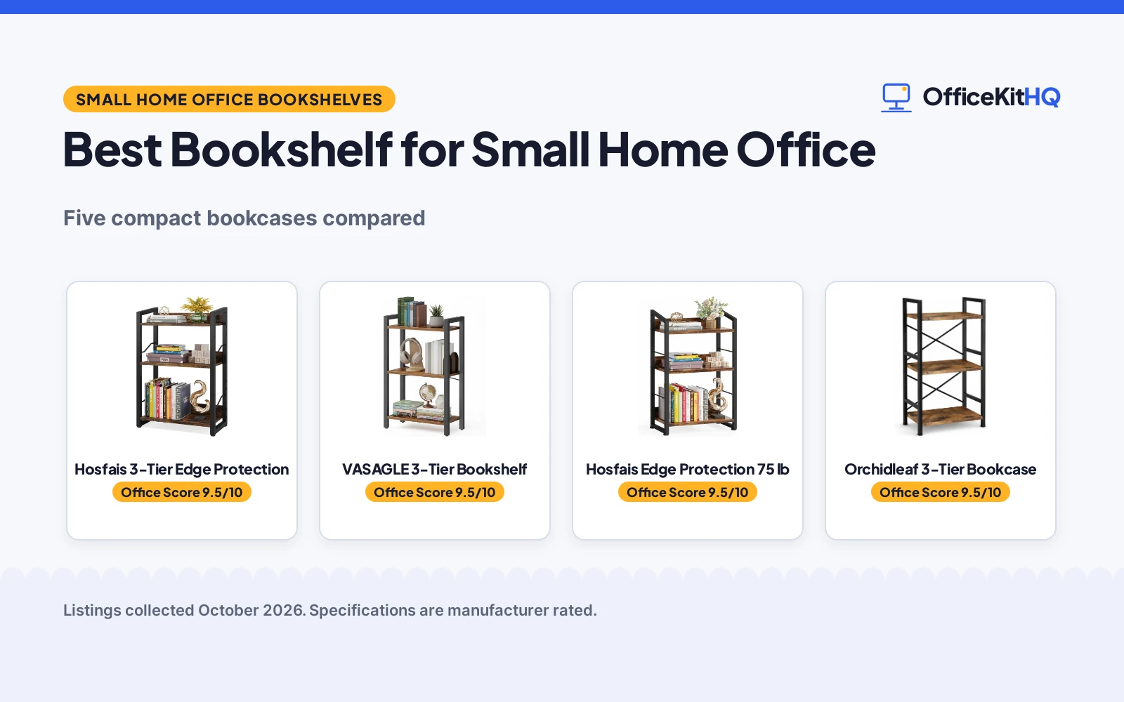 Best Bookshelf for Small Home Office (2026): 5 Compared