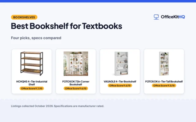 Best Bookshelf for Textbooks (2026): 4 Compared