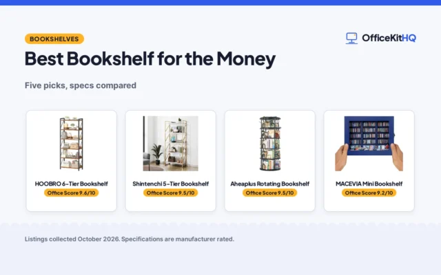Best Bookshelf for the Money (2026): 5 Compared by Capacity