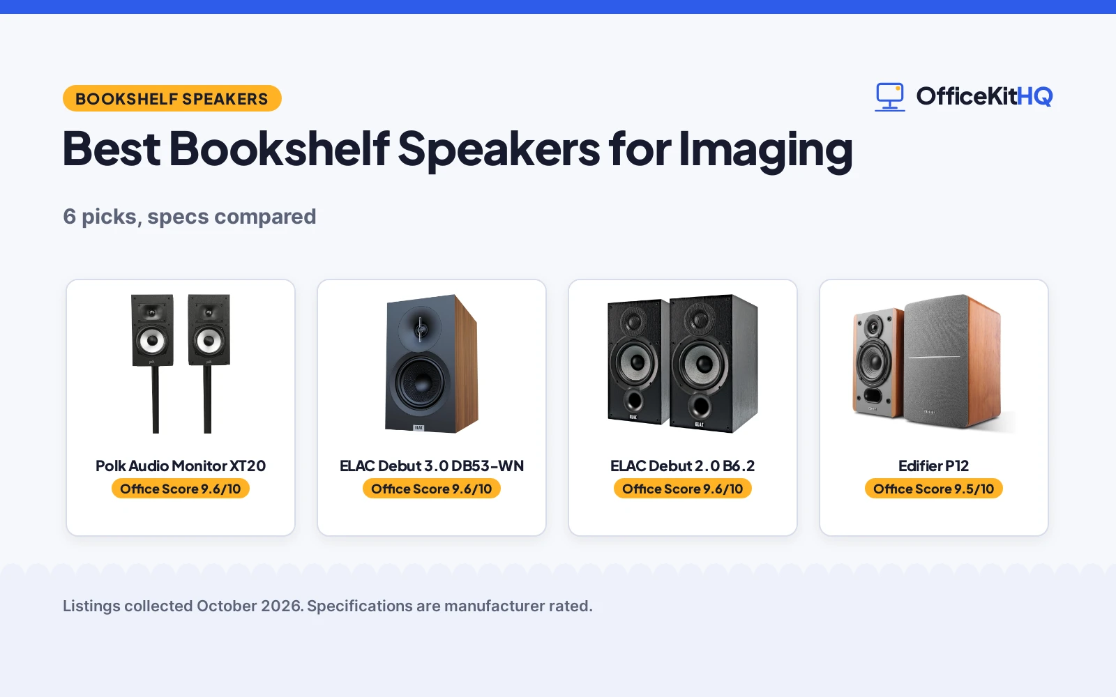 Best Bookshelf Speakers for Imaging (2026): 6 Pairs Compared