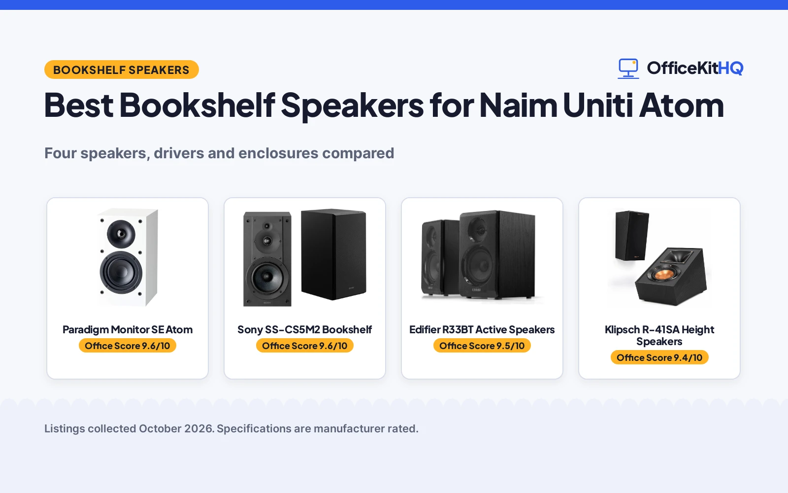 Best Bookshelf Speakers for Naim Uniti Atom (2026): 4 Picks