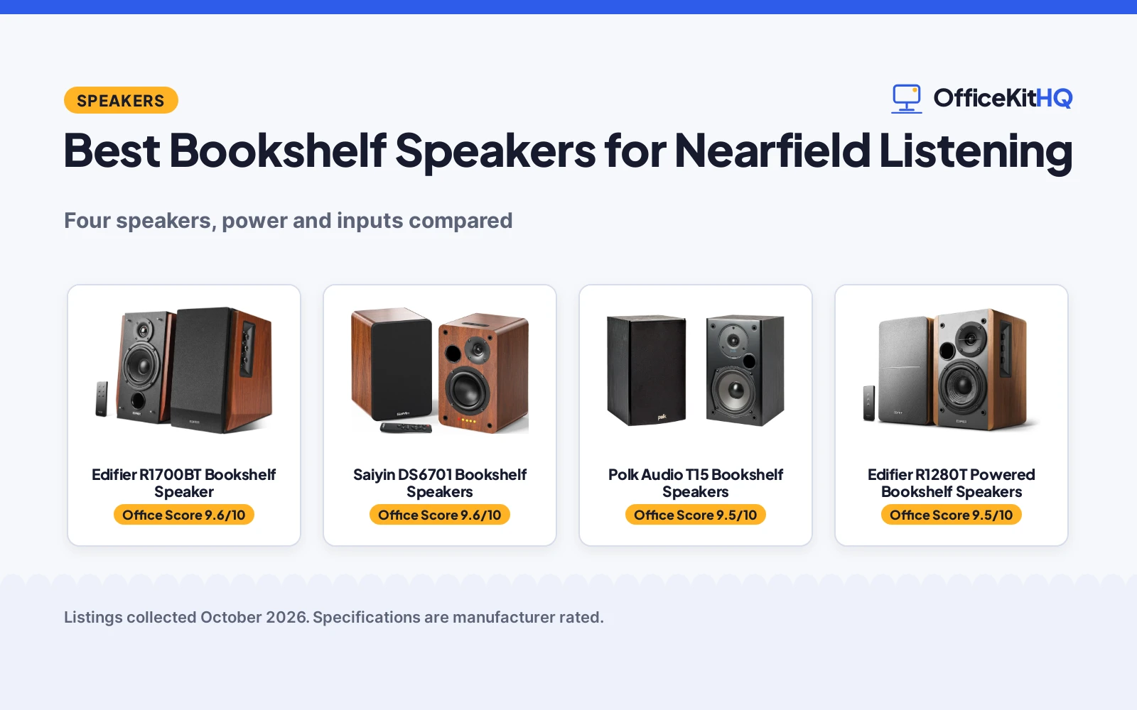 Best Bookshelf Speakers for Nearfield Listening: 4 Compared