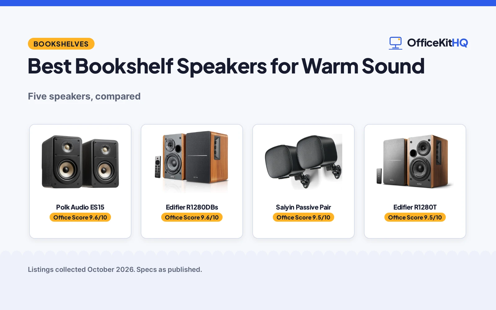 Best Bookshelf Speakers for Warm Sound (2026): 5 Picks Compared
