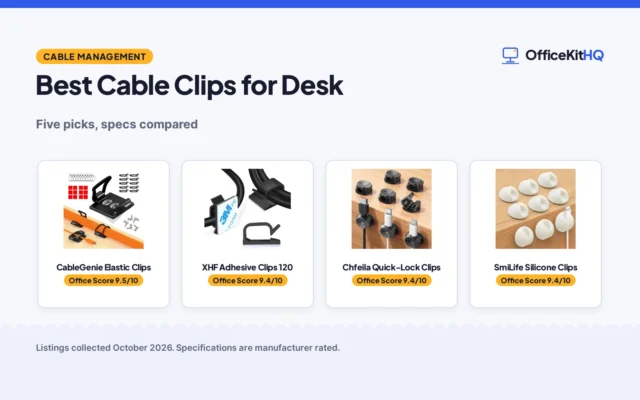 Best Cable Clips for Desk (2026): 5 Picks Compared