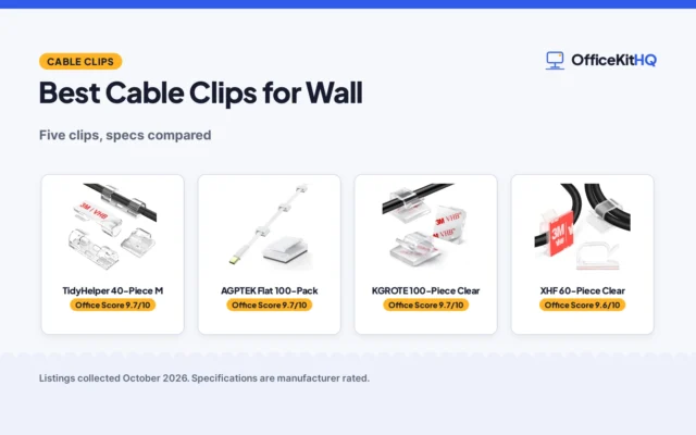 Best Cable Clips for Wall (2026): 5 Picks Compared
