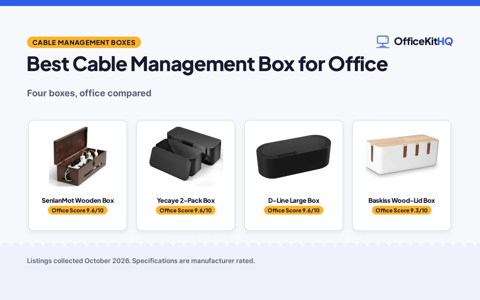 Best Cable Management Box for Office (2026): 4 Picks Compared