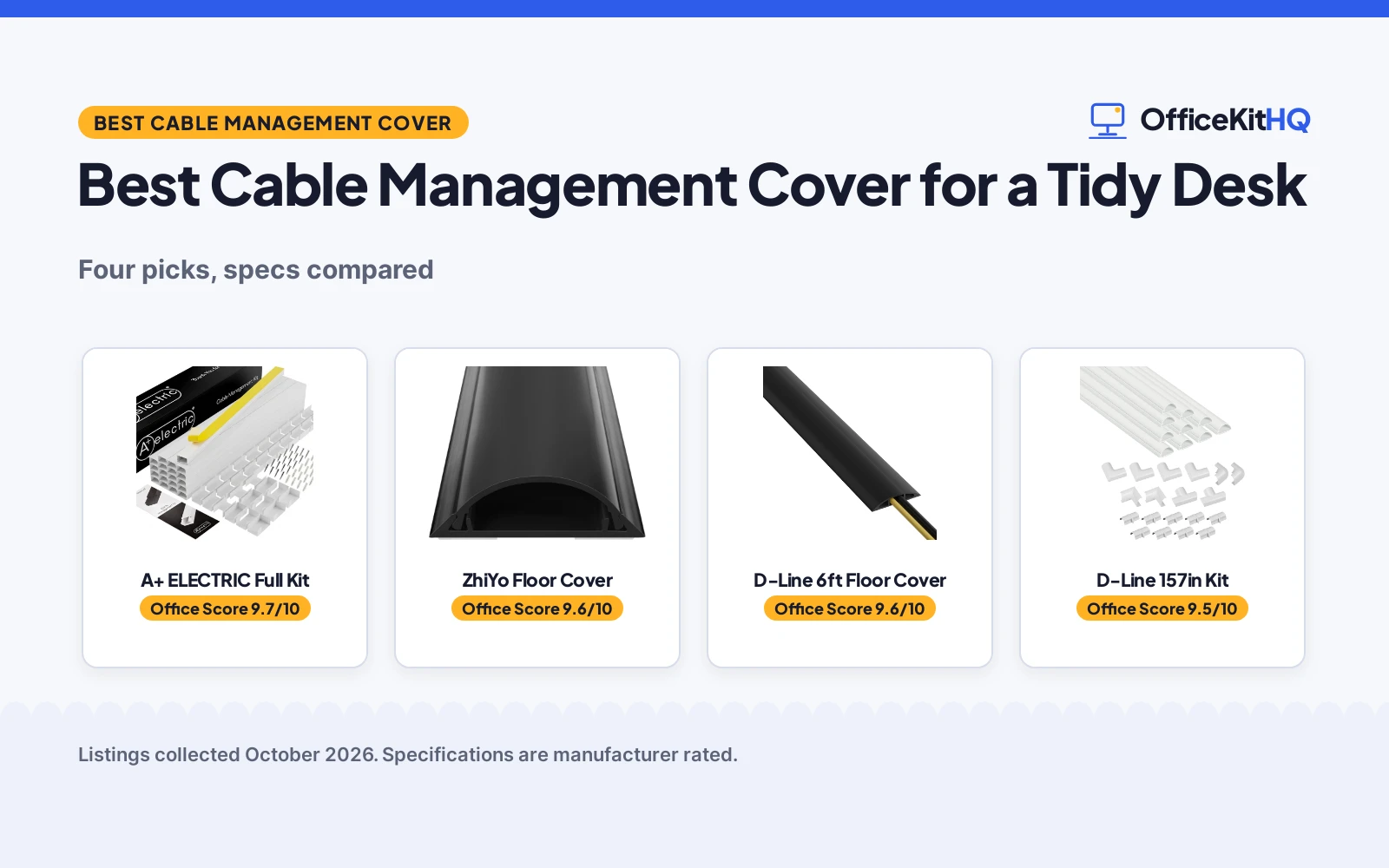 Best Cable Management Cover: 4 Picks for a Tidy Desk