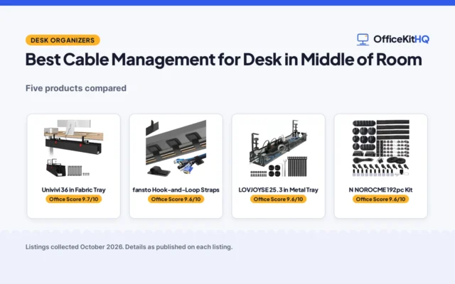 Best Cable Management for Desk in Middle of Room (2026): 5 Compared