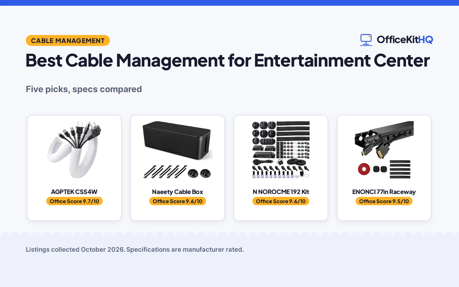Best Cable Management for Entertainment Center (2026): 5 Compared