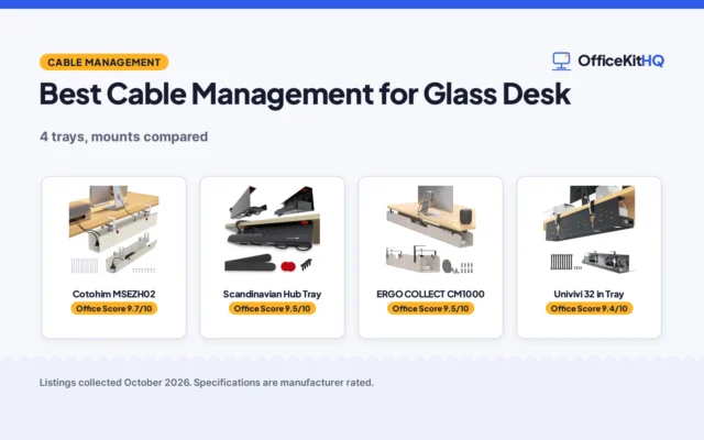 Best Cable Management for Glass Desk (2026): 4 Trays Compared