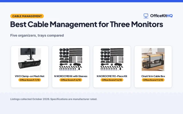 Best Cable Management for Three Monitors: 5 Organizers Compared