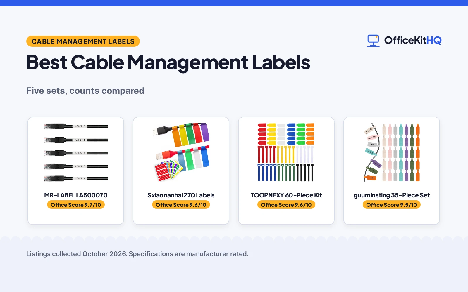 Best Cable Management Labels (2026): 5 Picks Compared