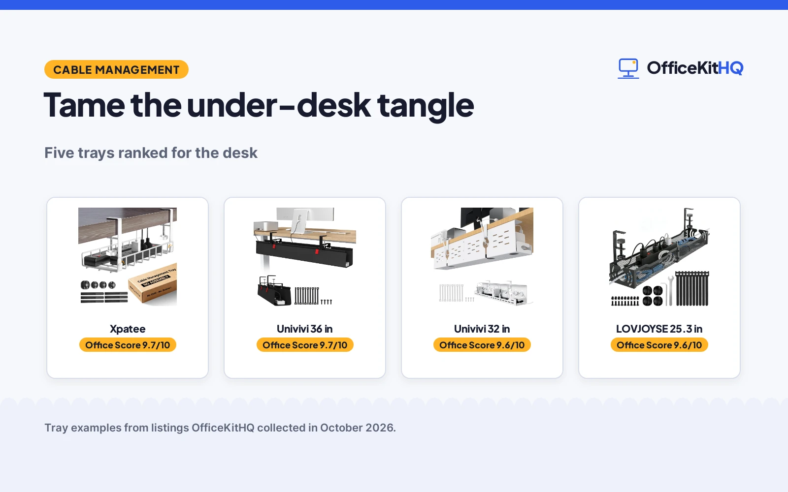 Best Cable Management Trays for Desk (2026): 5 Compared
