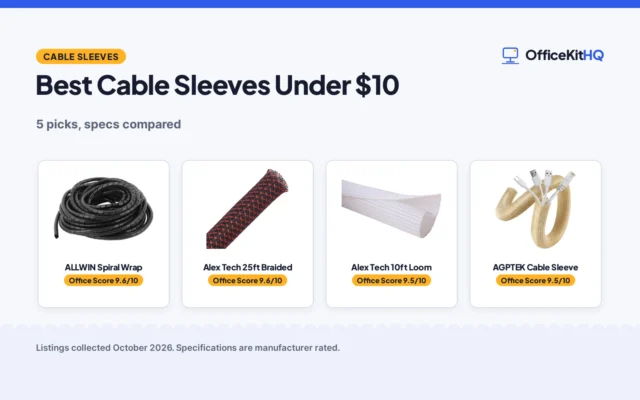 Best Cable Sleeves Under $10 (2026): 5 Picks for Desks