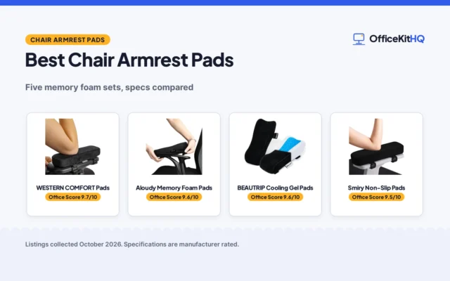 Best Chair Armrest Pads (2026): 5 Memory Foam Sets Compared