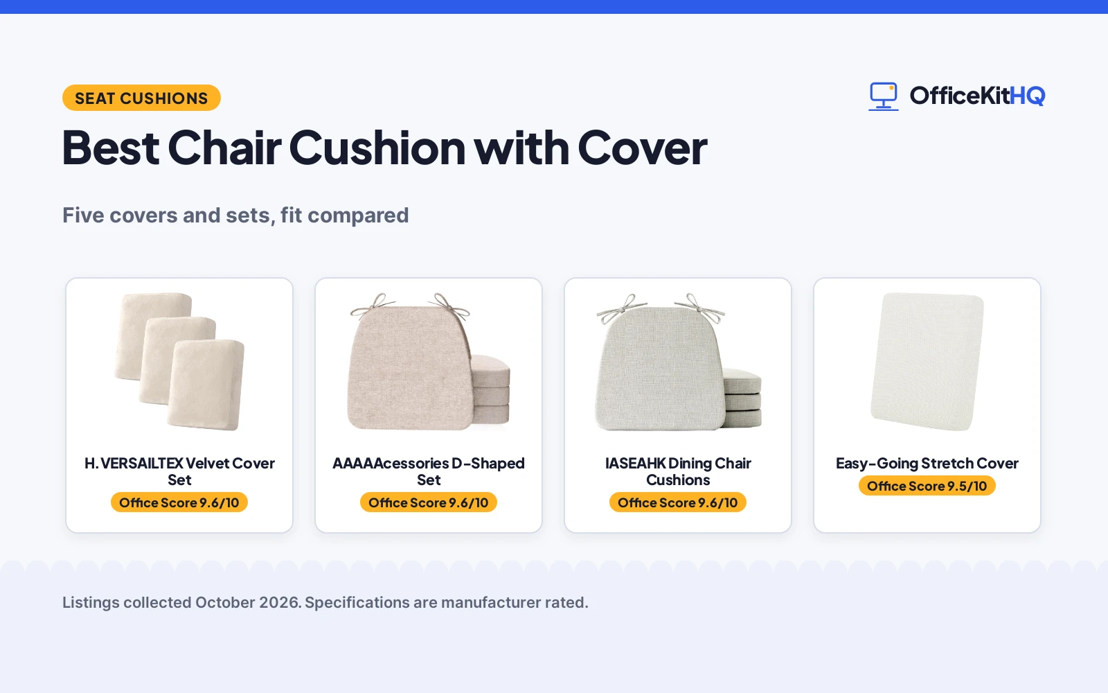 Best Chair Cushion with Cover (2026): 5 Picks Compared
