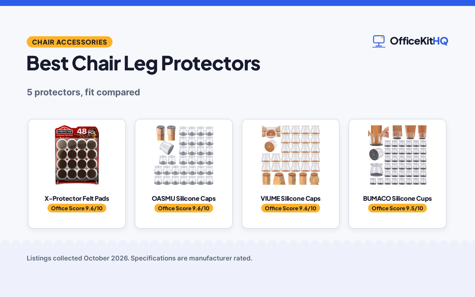 Best Chair Leg Protectors (2026): 5 Compared