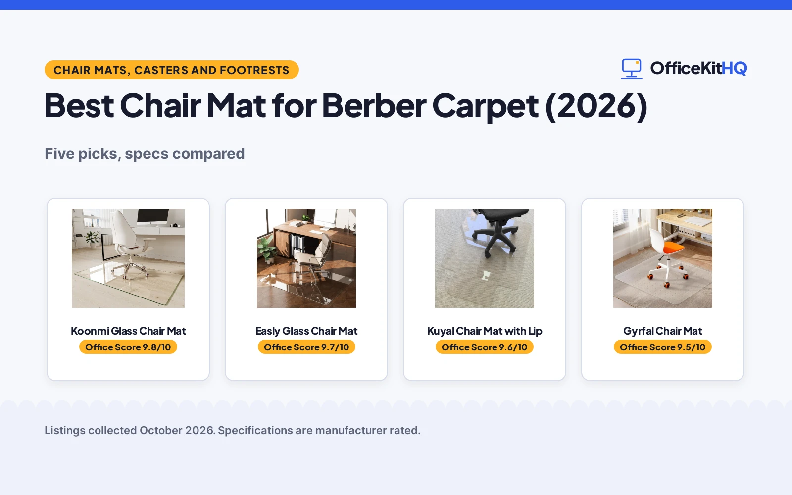 Best Chair Mat for Berber Carpet (2026): 5 Picks Compared