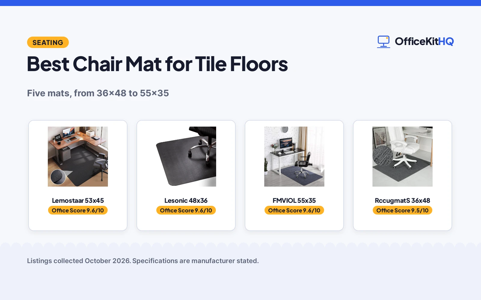 Best Chair Mat for Tile Floors (2026): 5 Compared