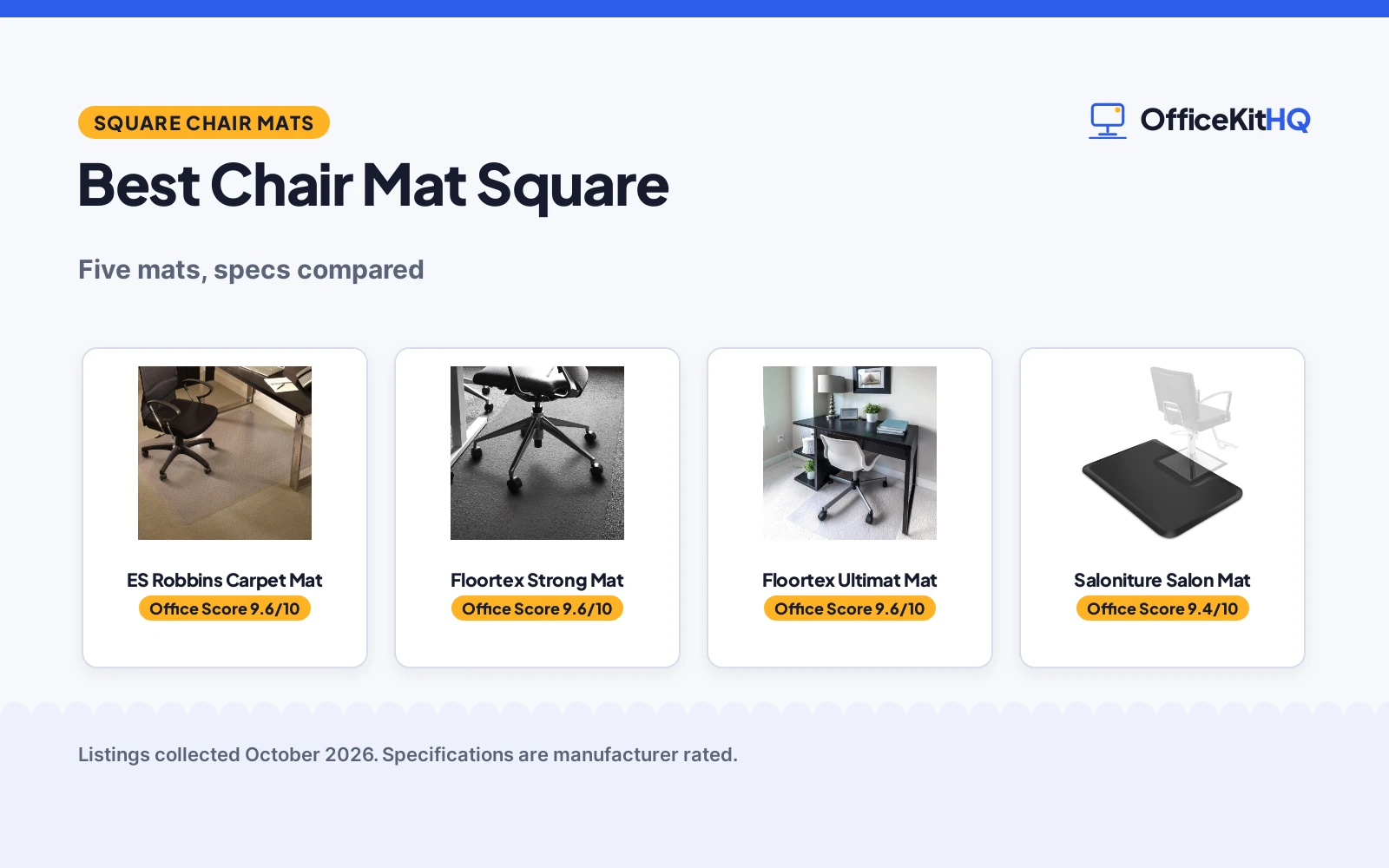 Best Chair Mat Square (2026): 5 Mats Compared