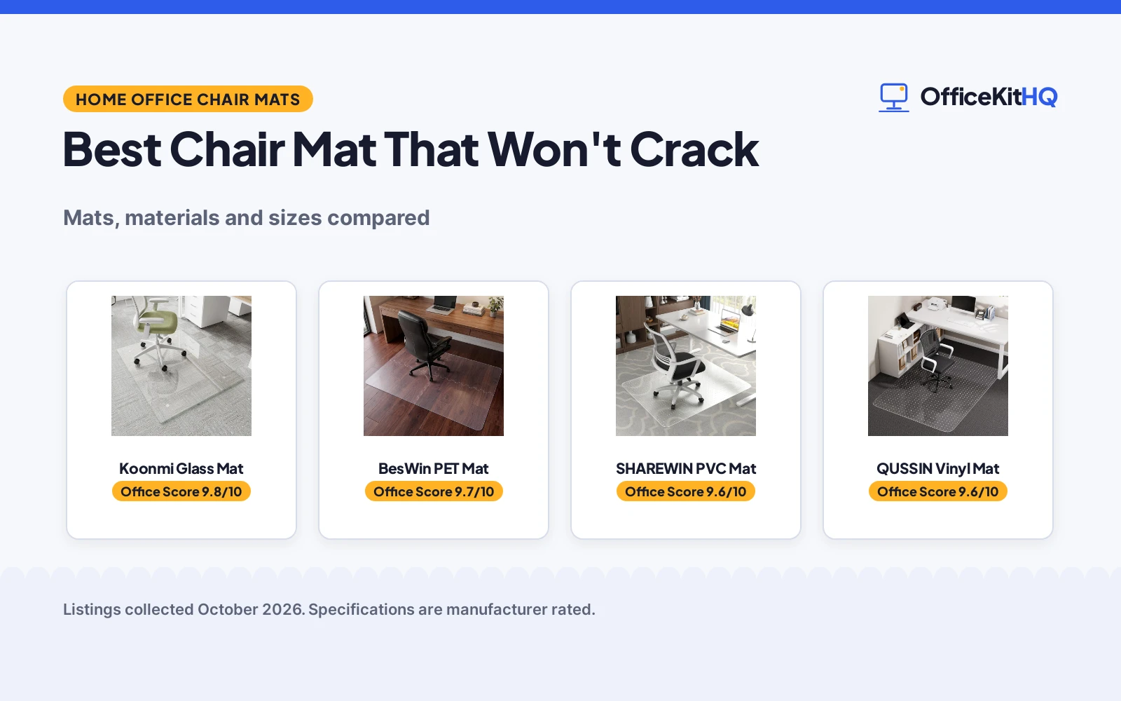 Best Chair Mat That Won’t Crack (2026): Picks Compared