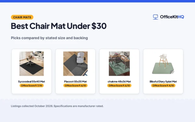Best Chair Mat Under $30 (2026): 5 Picks Compared