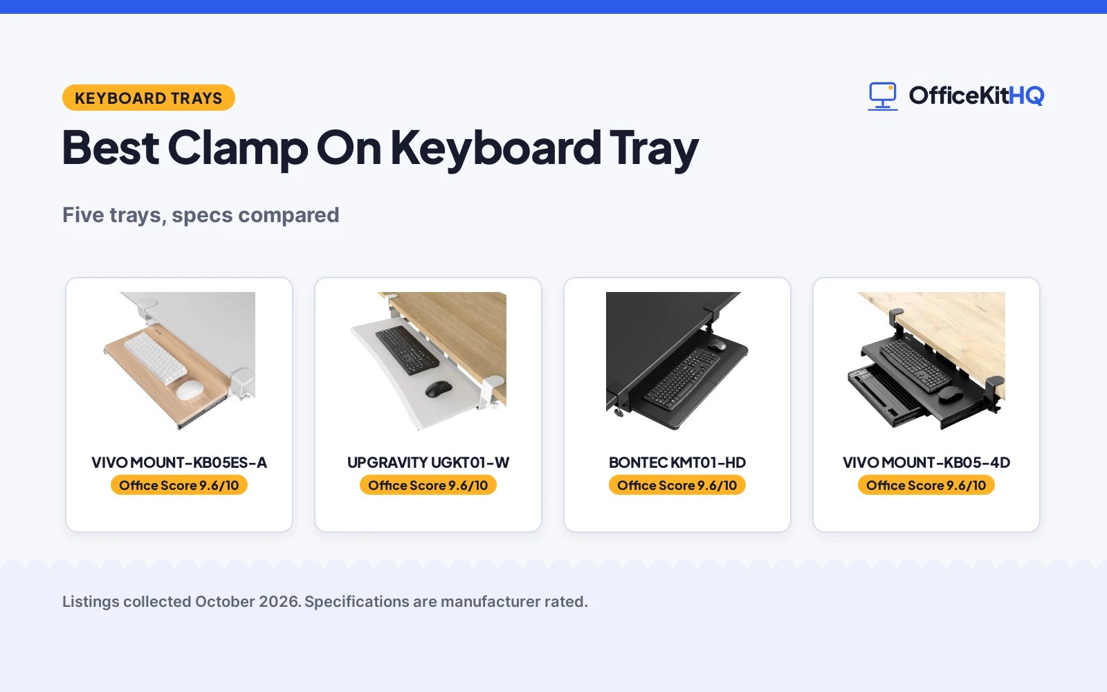 Best Clamp On Keyboard Tray (2026): 5 Picks Compared