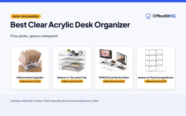 Best Clear Acrylic Desk Organizer (2026): 5 Picks Compared