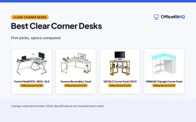 Best Clear Corner Desk (2026): 5 Desks Compared